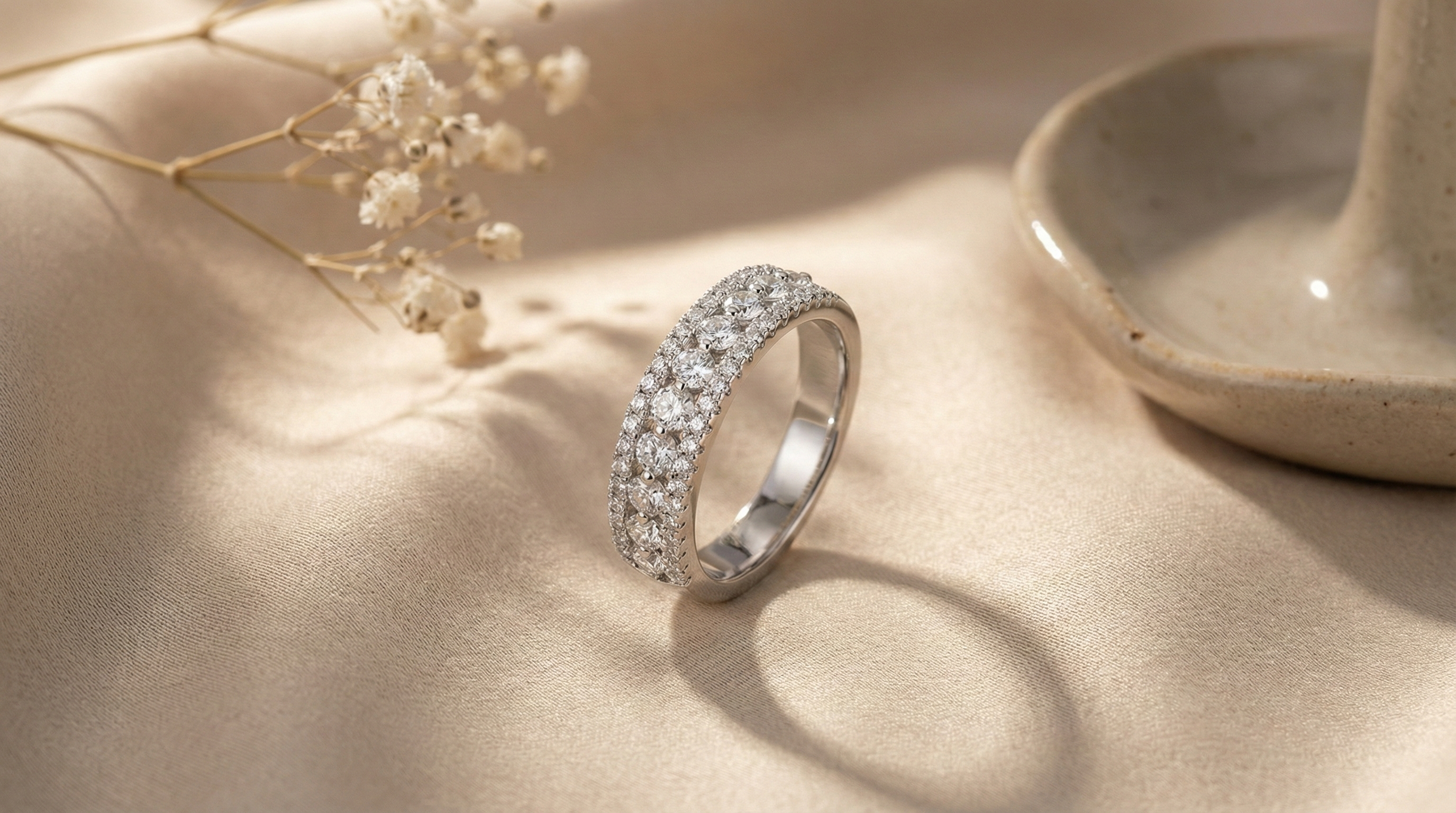 Charis Kalliste Aurelia Moissanite Pavé Ring