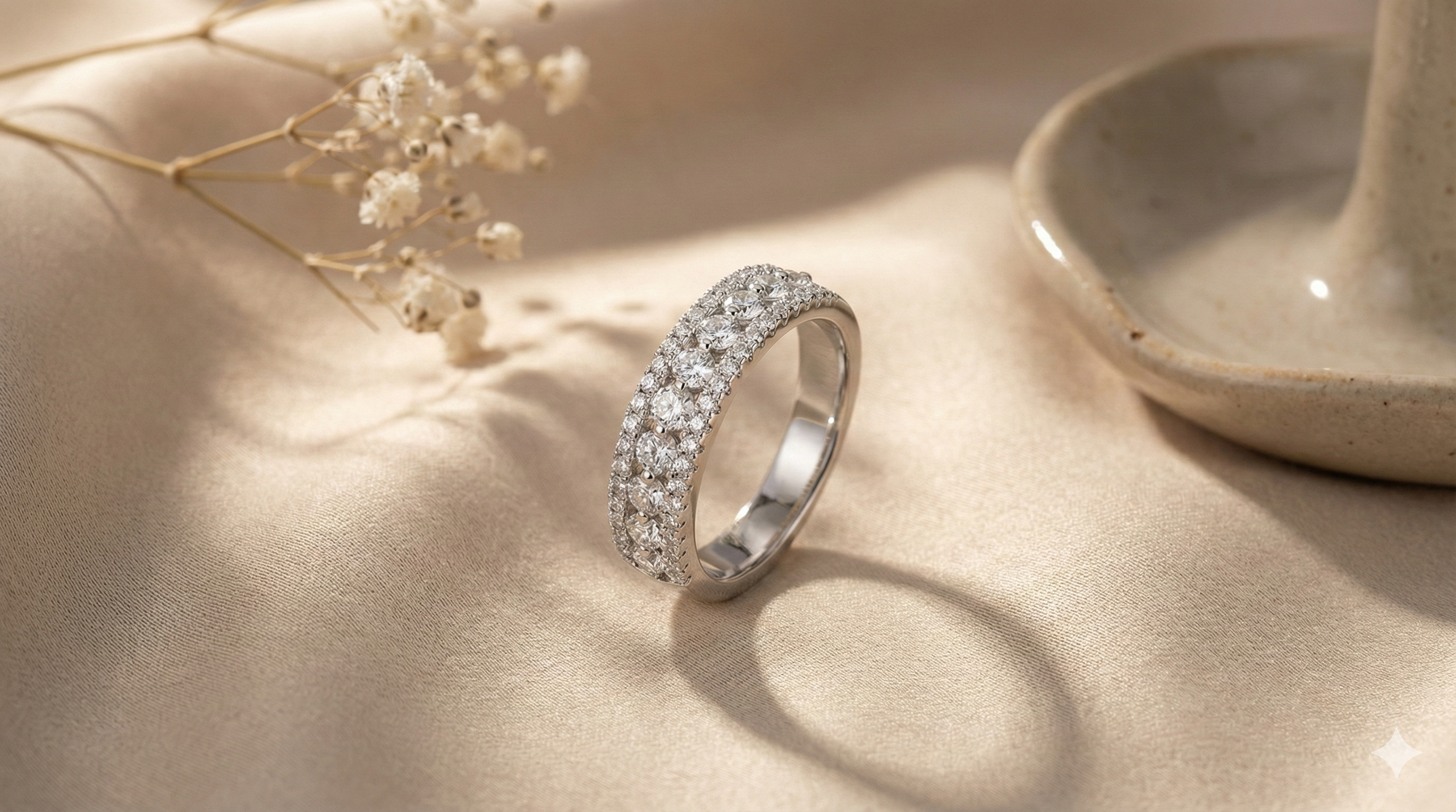 Charis Kalliste Aurelia Moissanite Pavé Ring