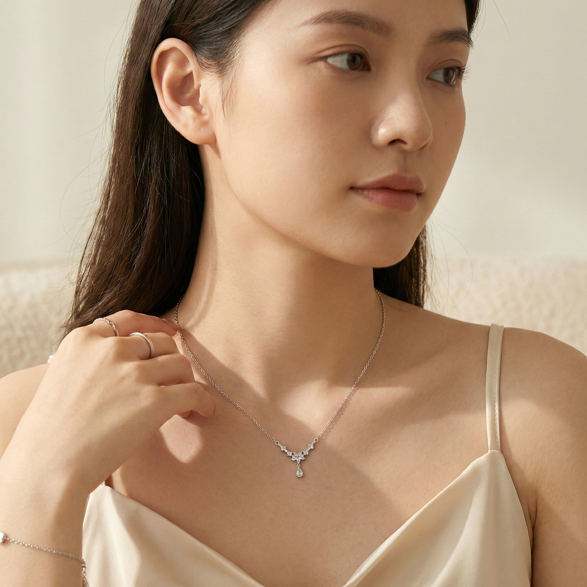 Charis Kalliste Sakura Dewdrop Necklace