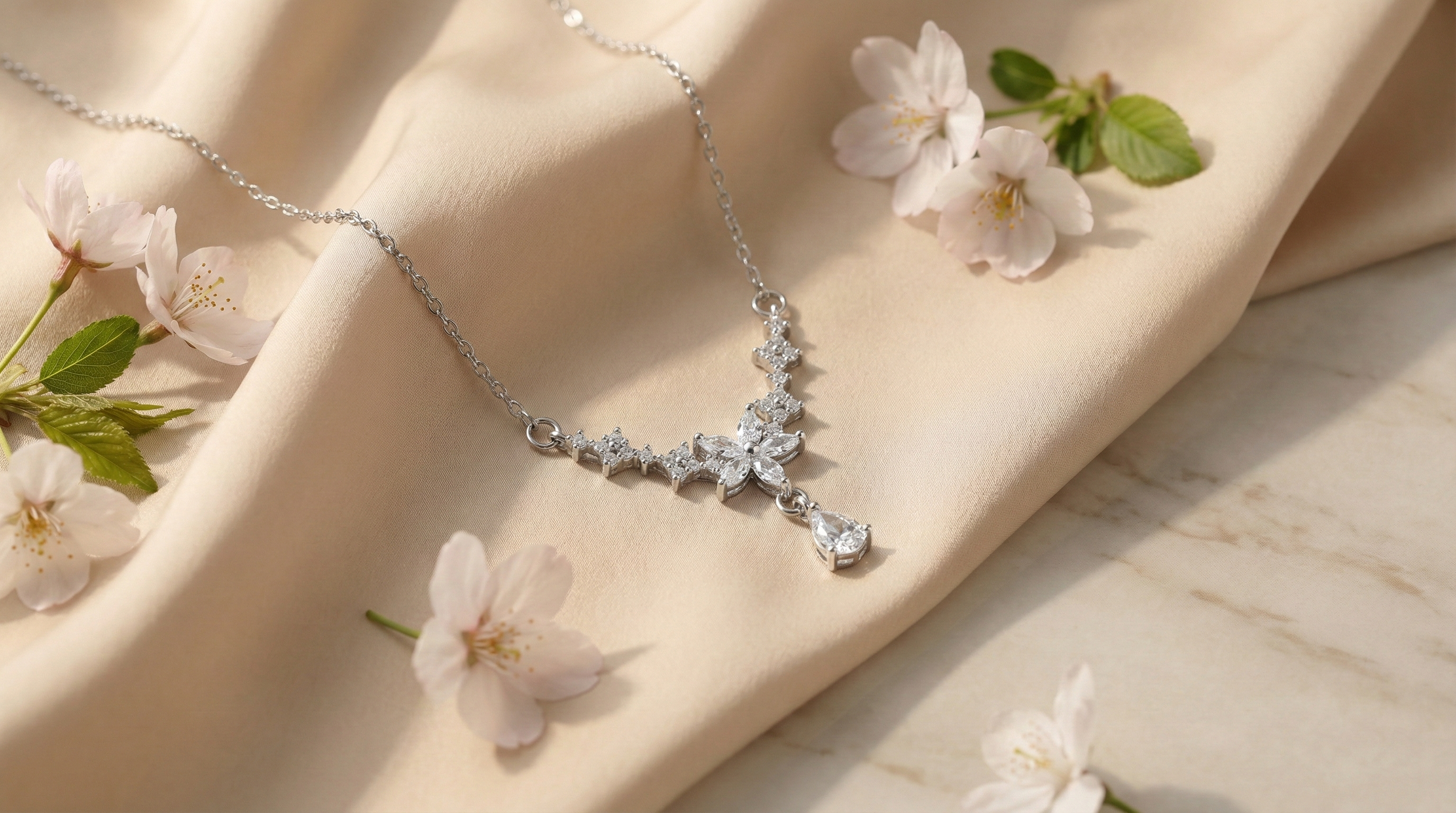 Charis Kalliste Sakura Dewdrop Necklace